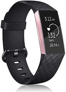 AK Cinturino da polso Edizione Speciale per Fitbit Charge 3/ Fitbit Charge 4. Cinturino di Ricambio Regolabile Sport (01 Nero, S)