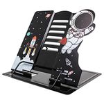 Volo Space Theme Book Stand Holder - Portable Metal Desktop Adjustable Foldable Cookbook Holder,Recipe Book Holder,Textbook Stand,Music Stand,Book Stands & Holders for Reading (Style : Spacesuit)