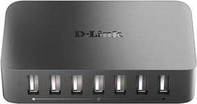 D-Link 7 Port USB 2.0 Hub – Plug and Play, Fast Charge, Portable and Compact (Dub-H7)