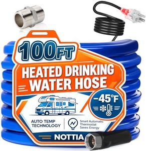 100FT Heated Water Hose for RV, Freeze Protection to -45°F, Lead-Free & BPA-Free, Safe for Campers, Gardening, Livestock, Home Use