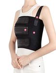 Solmyr Rib Brace Broken Rib Belt, Rib Support Brace for Men and Women, Breathable Chest Wrap Belt for Sore or Bruised Ribs Support, Sternum Injuries, Dislocated Ribs Protection, Pulled Muscle Pain