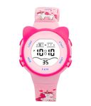 Time Up Digital Dial Hello Kiity Cartoon Night Light Small Kids Silicone Watch For 4-10 Years Girls & Boys -D2206-X (Printed-Pink)