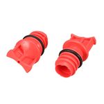 sourcing map Air Compressor Spare Part 18mm Male Thread Plastic Oil Plug Red 2 Pcs