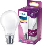 Philips LED Premium Classic A60 Frosted Light Bulb [B22 Bayonet Cap] 10.5W - 100W Equivalent, Warm White 2700K, Non Dimmable