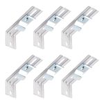 UFURMATE Vertical Blind Bracket, 6 Pcs 4.2 Inch Length Metal Vertical Blinds L-Shaped Brackets Vertical Blind Bracket Clips Side Mounting Blind Holder Replacements