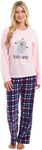 KATE MORGAN Ladies Soft & Cosy Fleece Animal Pyjamas | Soft Twosie Pyjama Set for Women Gifts for Her | Warm Fleece Pyjamas for Women Sets Pjs S-XL (Medium, Pink - Bear)