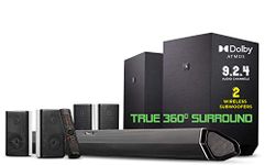 Nakamichi Shockwafe Ultra 9.2.4 Channel 1000W Dolby Atmos/DTS:X Soundbar with Dual 10" Subwoofers (Wireless) & 4 Rear Surround Speakers. Enjoy Plug and Play Explosive Bass & High End Cinema