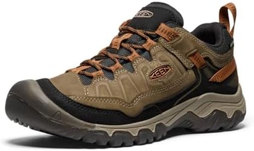 KEEN Men's Targhee 4 Mid Height Durable Comfortable Waterproof Hiking Boot, Sea Turtle/Roasted Pecan, 11.5