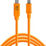 Tether Tools TetherPro USB Type-C Male to 5-Pin Micro-USB 2.0 Type-B Male Cable (15', Orange)