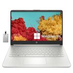 HP Premium 14" Stream HD Laptop, 16GB RAM, 64GB eMMC, Intel Celeron N4120, Webcam, Intel UHD Graphics, Bluetooth, WiFi, 1 Year Office 365, Win 11 s, Silver, 32GB Hotface USB Card