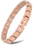 MagnetRX® Women's Ultra Strength Magnetic Bracelet - Effective Titanium Magnetic Bracelets for Women (Rose Gold)