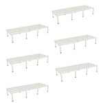 DECOWORLD || Metal Free Standing Planter Stand Plant For Pots|| Outdoor Stand|| White (Set Of 6)