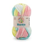 Ganga Acrowools Blankie Multi Is A Super Soft Multicolor Non-Shedding Chenille Yarn. Oekotex Class 1 Certified. Safe For Babies. Pack Of 2 Balls - 100Gm Each. (Blm007)