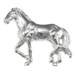 Alexander Castle 925 Sterling Silver Horse Brooch for Women - 34mm x 30mm Silver Brooch Pin with Jewellery Gift Box