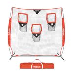 GoSports 8' x 8' Football Throwing Net - Improve QB Throwing Accuracy,Red and Black