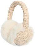 NEWFINE Warm Knit Ear Muffs for Winter - Cozy Ear Covers for women – winter warm faux fur earmuffs - Unisex Ear Warmer (beige)