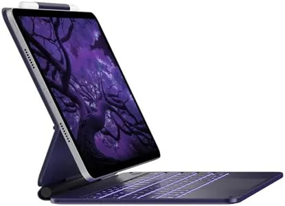 typecase Keyboard Case for iPad Air 11-inch (M3 2025 / M2 2024)& iPad Pro 11 inch (4th/3rd/2nd/1st Gen),Magic Keyboard for Air 5th/4th Gen,Multi-Touch Trackpad,11 Colors Backlight,Midnight Amethyst