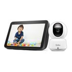 Amazon Echo Show 8 (2nd Gen) Black with Qubo Smart 360 3MP 1296p WiFi CCTV Security Camera