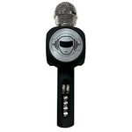 LEXIBOOK, Wireless Microphone with speaker and lights, Bluetooth®, voice changer function, light effects, micro SD slot, USB, Black/silver, MIC260