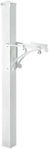 Whitehall 15993 Aluminum Superior Post and Brackets with Post Cap in White