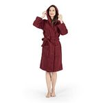 Nine West - Unisex Bathrobe - Made with 100% Turkish Cotton Terry Cloth for Spa & Hotels, High Absorbent & Comfy Hooded Robes