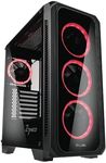 Zalman Z7 NEO ATX Mid-Tower Gaming PC Case, Tempered Glass Side Panel, 4X Pre-Installed 120mm RGB LED Ring Fans, High-End PC Cabinet