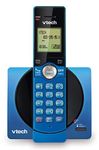 VTech DECT 6.0 Single Handset Cordless Phone with CID, Backlit Keypad and Screen, Full Duplex Handset Speakerphone, and Call Block Blue - CS6919-15