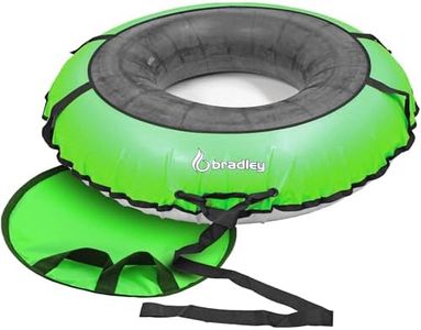 Ultimate Towable Snow Tube Sled with Heavy Duty Cover | Designed for Thrilling Winter Adventures | Made in The USA for Durability and Safety on Snowy Slopes 60" Green (Deluxe Edition)