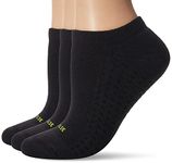 Hue Women's Air Sport 3 Pair Pack No Show Socks, Black, One-Size