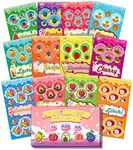 48 Sheets Scratch and Sniff Stickers, Scented Sticker for Kids,12 Different Scents Fruits Theme Smelly Stickers, Motivational Incentive Reward & Games for Kids & Teachers School Class Supplies