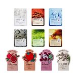 Tonymoly Super 10 Face Sheet Mask| Pack of 10|Sheet Face Mask for Glowing Skin|Facial Mask With Essence| Soothes Skin Irritation, Refines Pores & Skin Radiance|Sheet Mask Combo