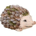 Sunnydaze Ceramic Hazel The Hedgehog Garden Statue Decor - Hand-Painted Sculpture for Patio, Lawn, Garden and Indoor Living Spaces - 7-Inch - Brown