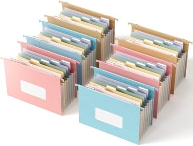 EcoStash Wheat Straw Expanding Hanging File Folders, 3 Color File Organizer, 1.2" Accordion Pockets, Large Capacity, Letter Size for Filing Cabinet, 100% BPA Free, Return to Nature, Healthy Living-6