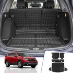 Rongtaod Cargo Mat Compatible with 2017-2022 Honda CRV Trunk Mat Cargo Liner Trunk Liner TPE All Weather Seat Back Cover Protector 2021 CR-V Accessories (Trunk Mats+Backrest Mats)