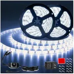 JUNWEN 50ft White Led Strip Lights,