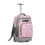 Tilami Rolling Backpack 18 inch Wheeled Backpack School College Student Travel Trip Boys and Girls, Alpaca, one size, Laptop