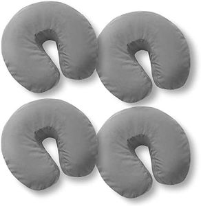 Saloniture 4-Pack Premium Microfiber Face Cradle Covers - Ultra Soft Fitted Massage Table Cradle Cover - Gray