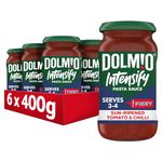 Dolmio Intensify Pasta Sauce Fiery Sun Ripened Tomato & Chilli Jar, perfect for a quick pasta meal for 3-4, Bulk Multipack 6 x 400g