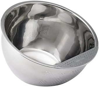 Helen's Asian Kitchen Japanese Rice Washing Bowl with Side Drainer, 3-Quart Capacity