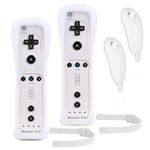 Motion Plus Wii Controllers 2Packs with Nunchucks, Wii Remote Controllers Compatible for wii and Wii U with Built in Motion Plus