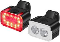 Vortex L6 Type C USB Aluminum Rechargeable Bike Light Set, 300 Lumen Front and Back LED Rear Taillight, Bicycle Lights for Night Riding Safety, Easy Installation and uninstallation, IPX6, Mode Memory