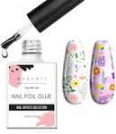 Makartt Nail Foil Glue Gel for Nail, Foil Gel Transfer for Nails Art Stickers Strong Adhesion Foil Transfer Gel Soak Off Salon DIY UV LED Lamp Required 15ML