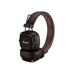 Marshall Major IV On Ear Bluetooth Headphones, Wireless Earphones, Foldable, 80 Hours Wireless playtime- Brown