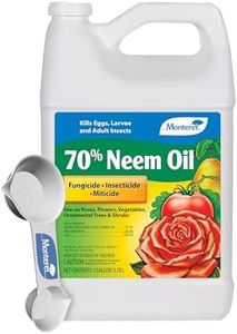 Monterey 70% Neem Oil Bundled with Measuring Spoon - Organic Gardening Fungicide, Insecticide, Miticide - Kills Eggs, Larvae, and Insects - 1 Gallon