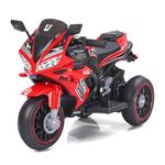 Leotoon Harley Quinn 3W Bike| 6V/5AH Battery | 6V/17000 RPM Motor | Hand Accelerator | USB/MP3 Interface | Educational Rhymes | LED Light | English Music | BIS Certified | (Red) (3-6 Years)