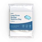 LUCID Heavy Duty 3 mil Mattress Bag with Double Adhesive Closure - Sealable Cover for Moving and Storage - Twin, Clear