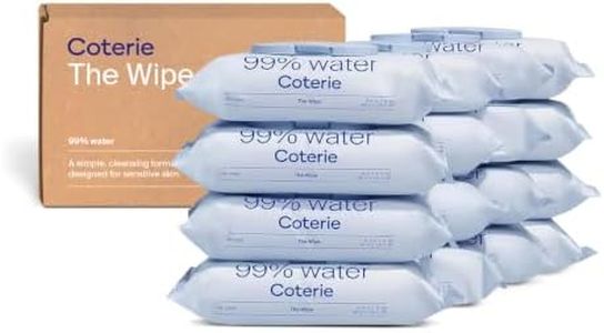 Coterie Baby Wipes for Sensitive Skin, Plant-Based and Plastic-Free Fibers, 99% Water, Hypoallergenic, pH Balanced, Unscented, Clean and Gentle Baby Essentials, 16 Pack, 896 Count