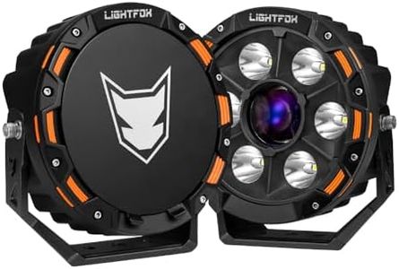 LIGHTFOX 2 PCs 7 Inch Laser LED Driving Lights Round, 11285LM IP68 Spot Lights Spot Flood Combo for Jeep Wrangler Truck Pickup SUV