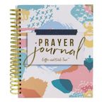 Coffee & Bible Time Prayer Journal for Women & Men, 364 Pages, 3 Sticky Note Pads Included, Gold-Colored Spiral Binding, Solid Board Cover, Perfect for Journal Prayers & Growing in Faith