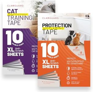 CLAWGUARD Bundle Pack – Cat Deterrent Tape & Dog Protection Tape – 20 Total Sheets (10 Double & 10 Single-Sided) – Anti Scratch Furniture Protector